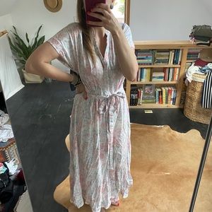 H&M Floral Maxi Dress - Pink and White